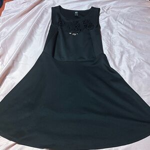 Poof Couture Black Dress with Unique Cutout